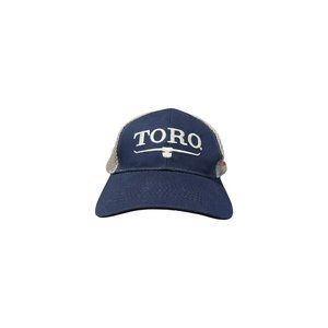 TORO Blue Gray Hat Mesh Strap Back Baseball Style Cap Advertising Lawnmower